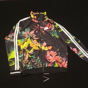 NIKE Black Floral Print Track Jacket